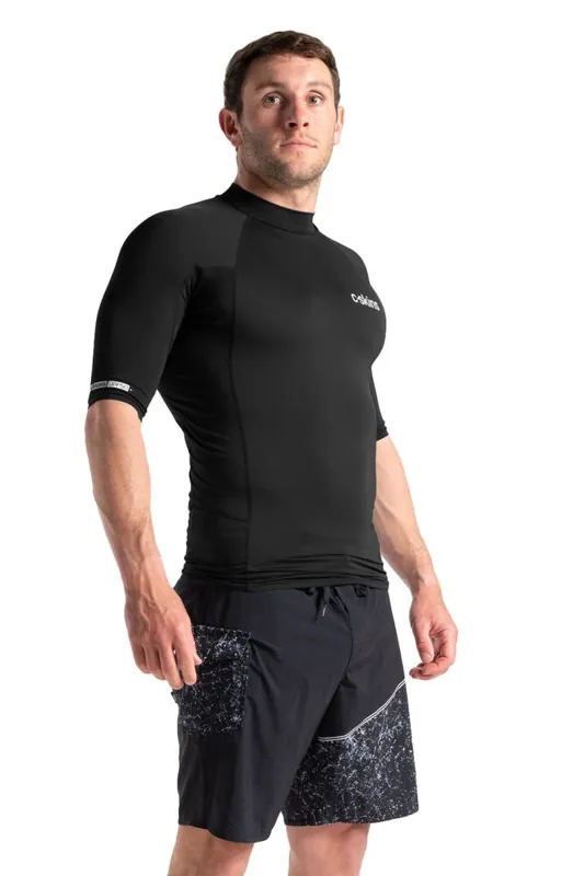 Echt C-Skins NuWave Basics Mens Short Sleeve Rash Guard Black L