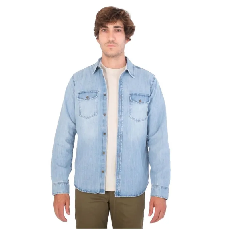 Neue Kollektion Hurley Men Oceancare Denim LS Woven Jeanshemd