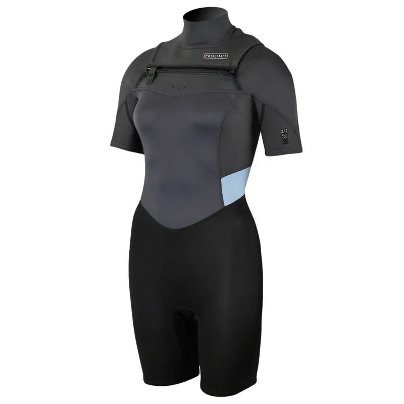 Prolimit Pure Girl Fire Shorty Frontzip 2/2 Blue/ Grey Echt