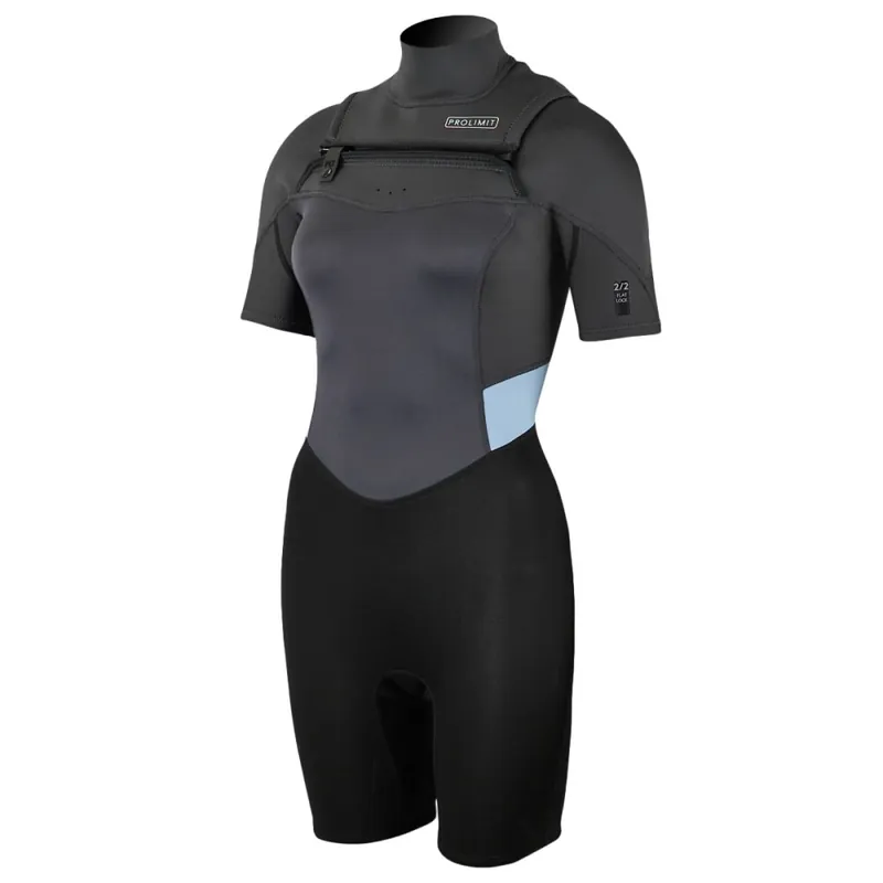 Wochenendangebot Prolimit Pure Girl Fire Shorty Frontzip 2/2 Blue/ Grey XL (42)