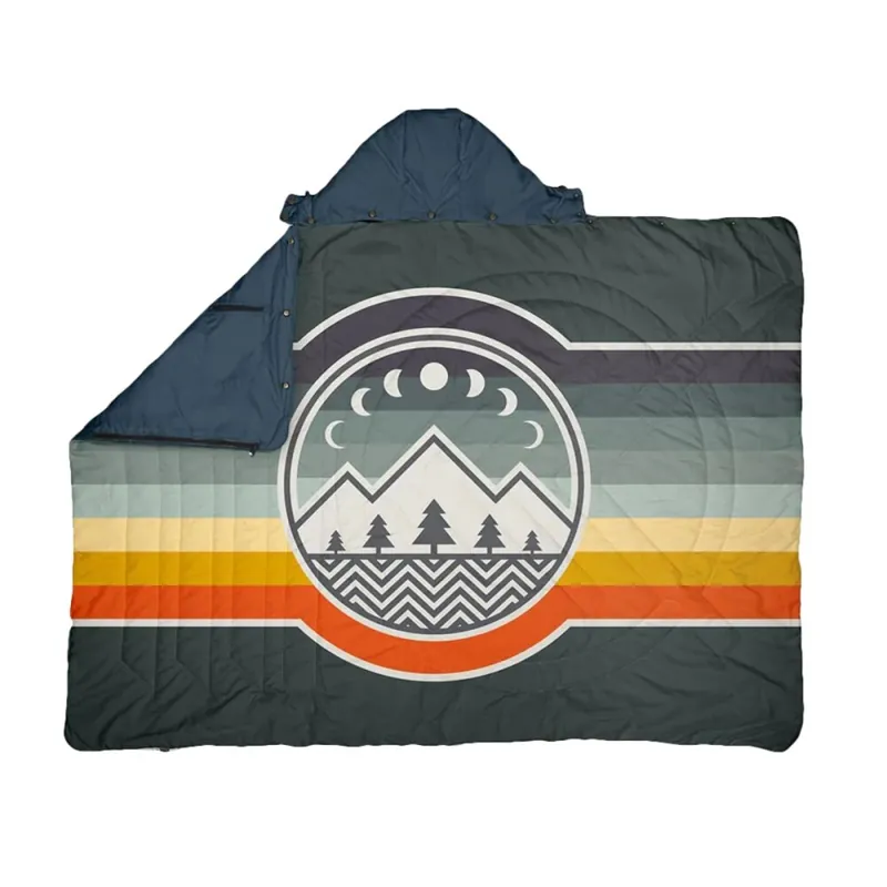 Voited Travel Pillow Blanket Camp Vibes Green Gabel/ Marsh Grey Highlight