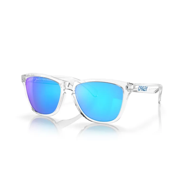 Echt Oakley Frogskins Sonnenbrille Crystal Clear Prizm Sapphire