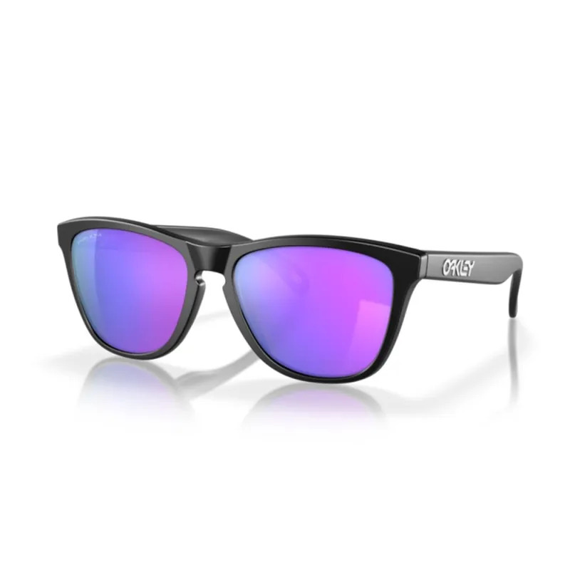 Oakley Frogskins Sonnenbrille Matte Black Prizm Violet Geprüft