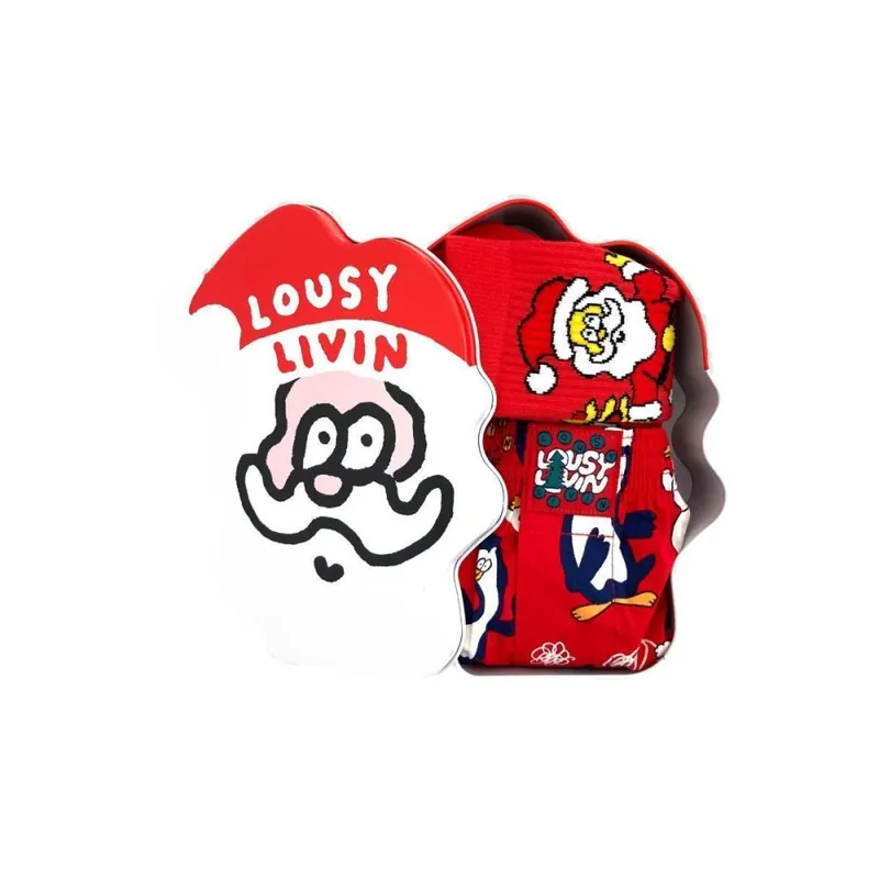 Lousy Livin Pinguins & Santa Socks Geschenkbox L Heißes Angebot