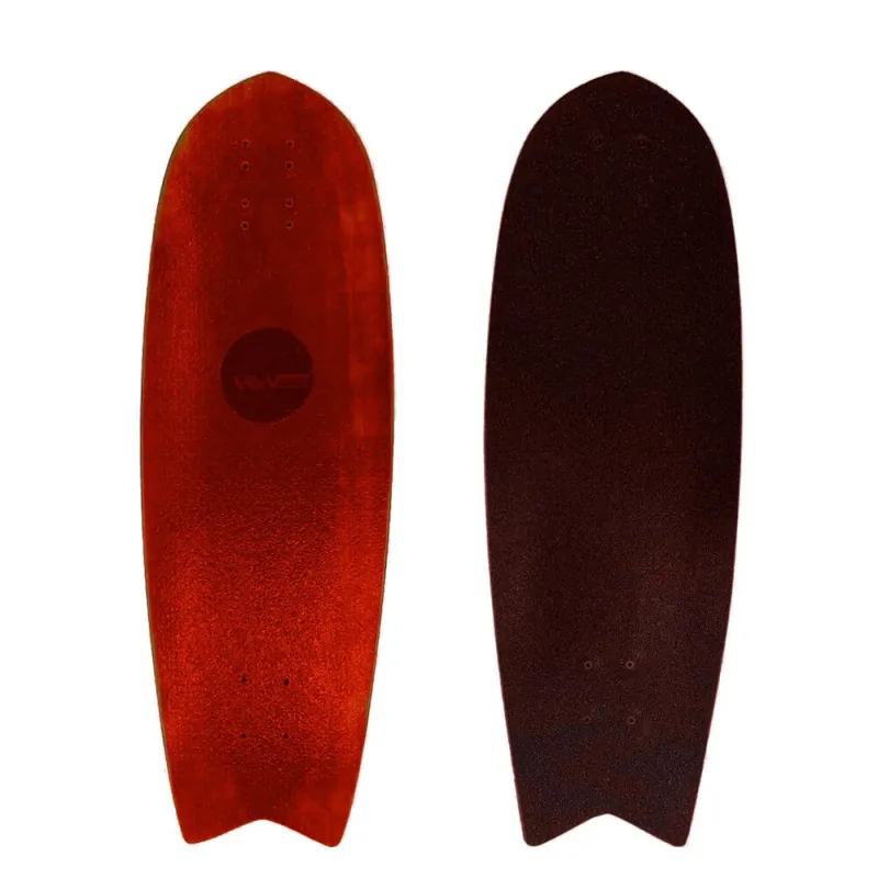 HW-Shapes Surfskate FT 29.5" Deck Epoxyart Red Bestseller