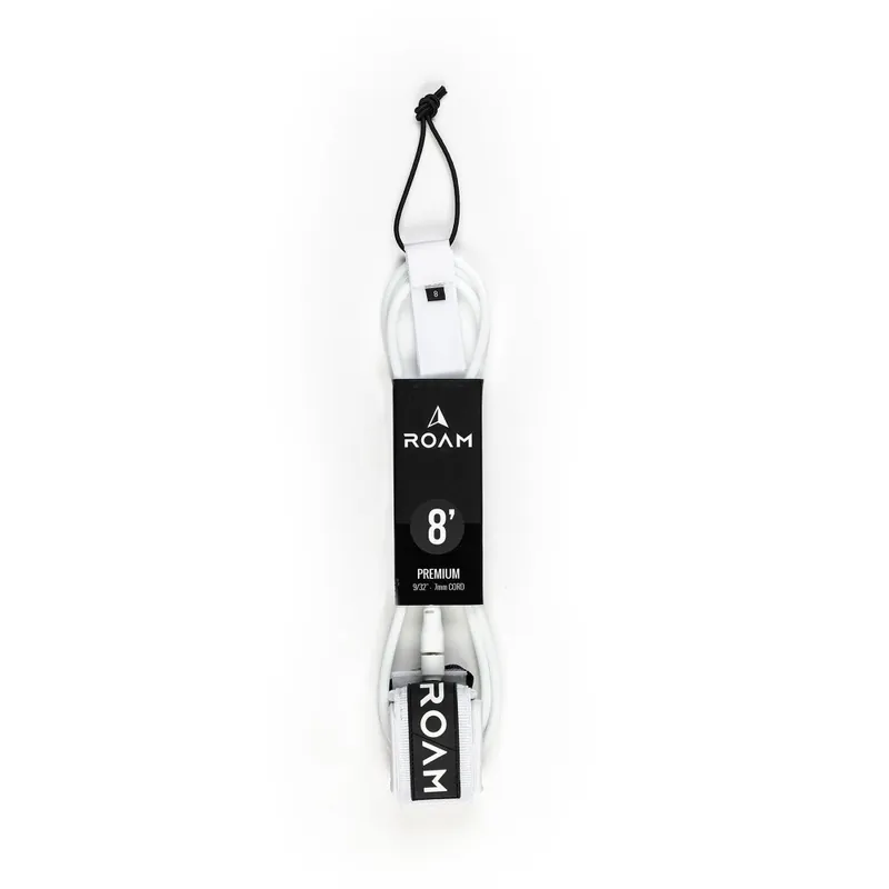 Neu ROAM Surfboard Leash Premium 8.0 Weiss
