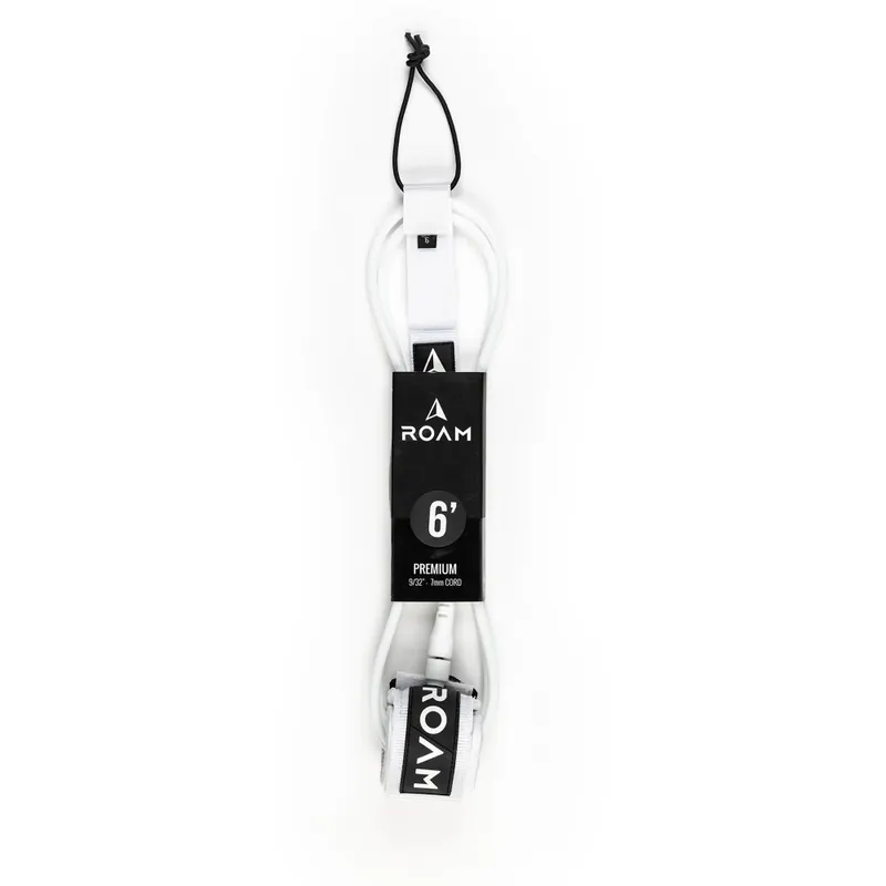 Letzte Chance ROAM Surfboard Leash Premium 6.0 Weiss