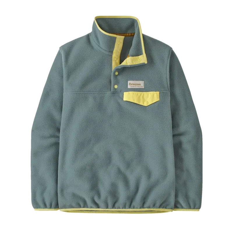 Neuheit Patagonia W's Lightweight Synchilla Snap-T Fleece Pullover Oatmeal Heather with Shine Yellow M