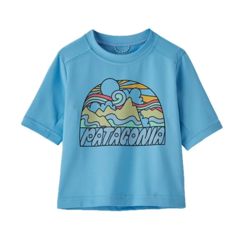 Sofort Bestellen Patagonia Cap Organic Cotton T-Shirt Fitz Roy Rays: Lago Blue 4T-Jahre