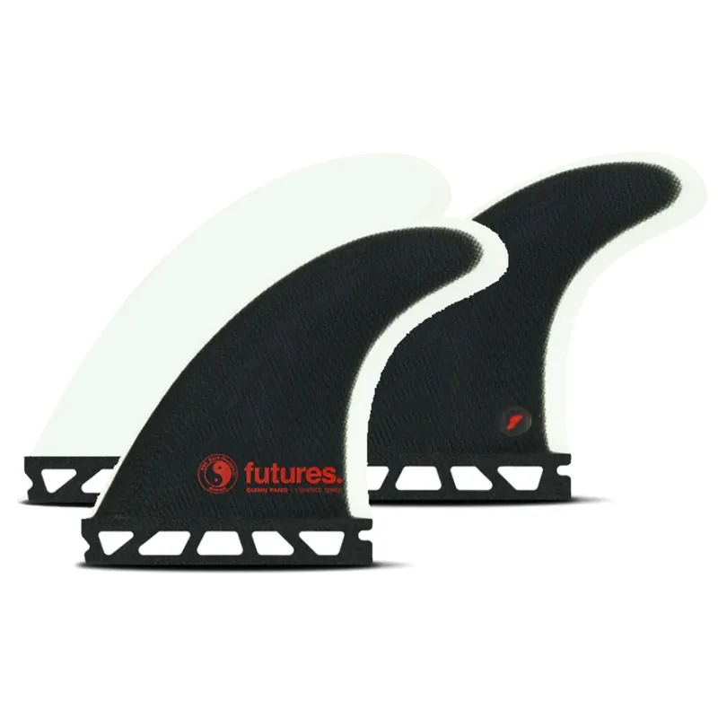 Neue Ware FUTURES Thruster Fin Set Glenn Pang Fiberglass L