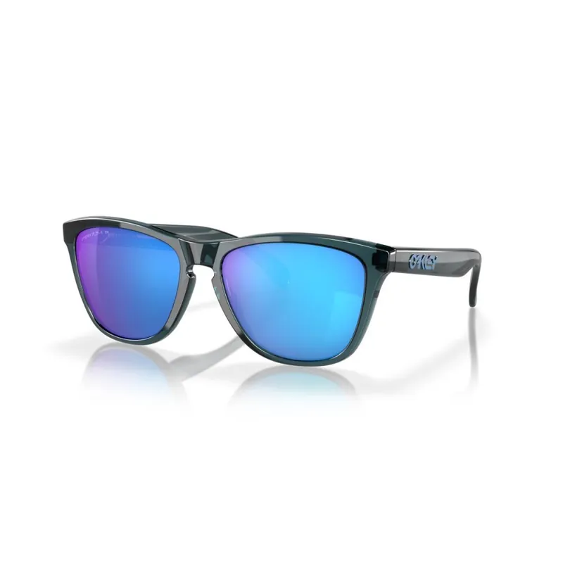 Oakley Frogskins Sonnenbrille Crystal Black Prizm Sapphire Irid Polar Preisreduziert
