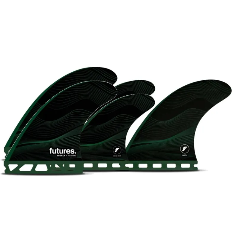 FUTURES Quad Thruster 5 Fin Set F8 Legacy Honeycom Zertifiziert