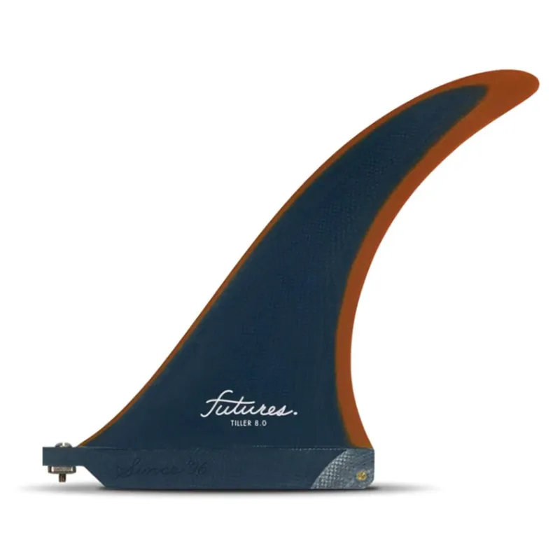 Zertifiziert FUTURES Single Fin Tiller 8.0 Fiberglass US base