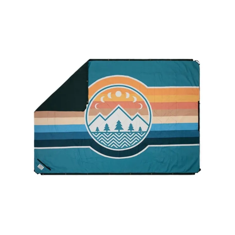 Echt Voited Picnic & Beach Towel Blanket Camp Vibes Blue Lagoon