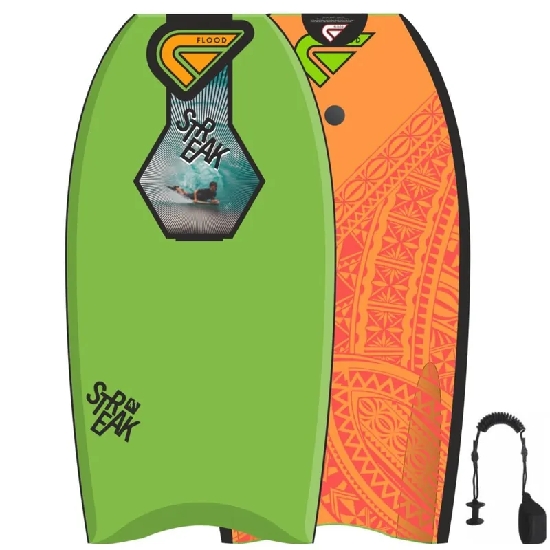 FLOOD Bodyboard Streak 41 Lime Orange Maori Kracherpreis