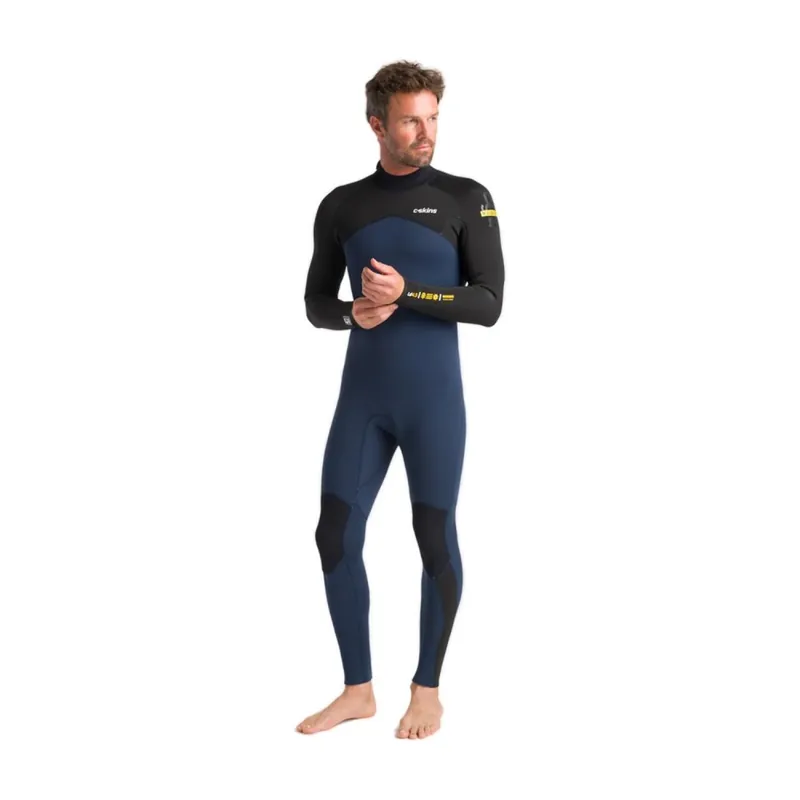Direkt Vom Hersteller C-Skins NuWave Legend 4/3 Backzip Neoprenanzug Steamer Bluestone/Black/Saffron XL