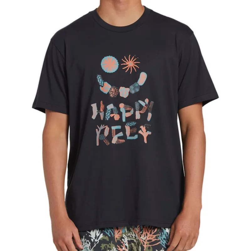 Begrenztes Angebot Billabong Coral Gardeners Happy Reef Shirt Washed Black XL