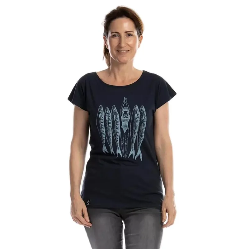 Zerum Frauen T-Shirt Lea Navy Sardinen Direkt Vom Hersteller