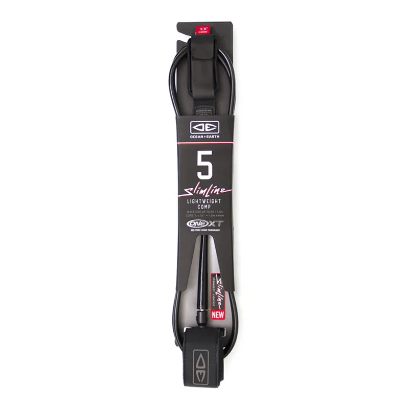 Ocean & Earth One XT Slim Line Ultra-Light Pro Leash 5'0" Black Angebot
