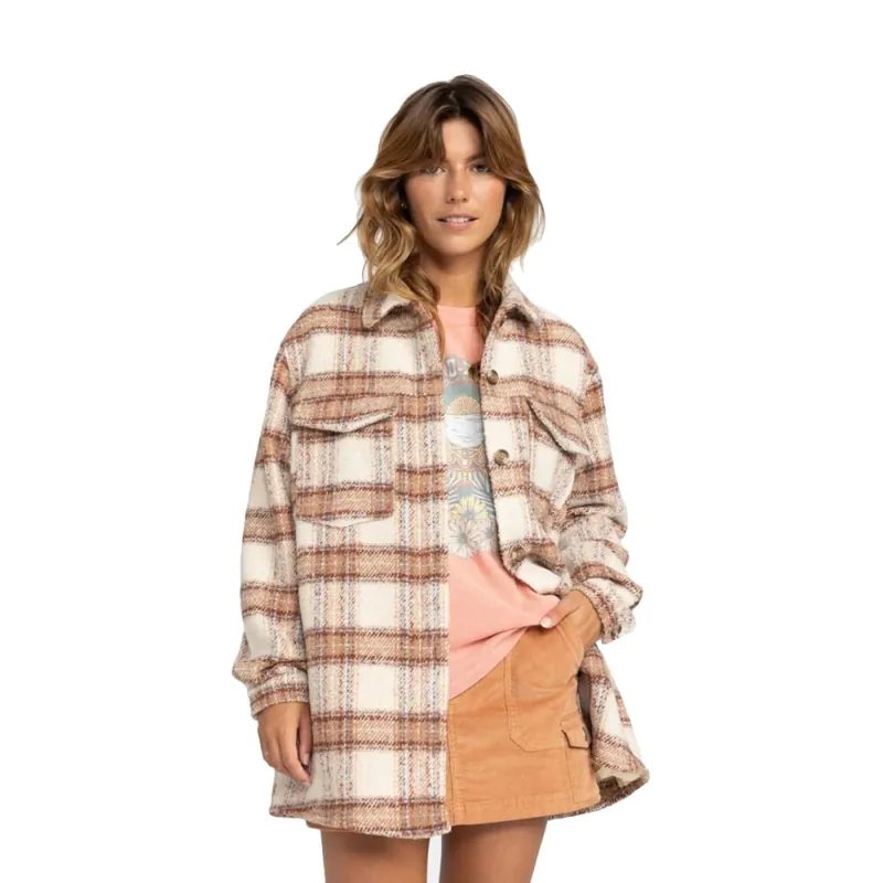 Roxy Check The Swell Hemdjacke Parchment Paradise Plaid S Günstig