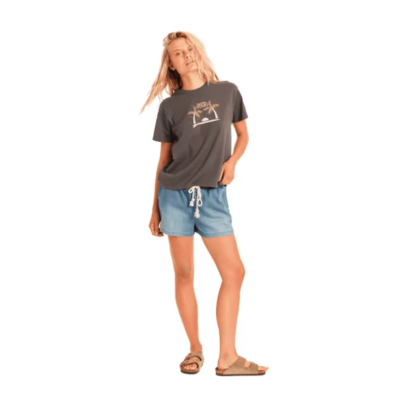 Abverkauf Sisstrevolution T-Shirt Beach Daze Boyfriend Knit Tee Charcoal S