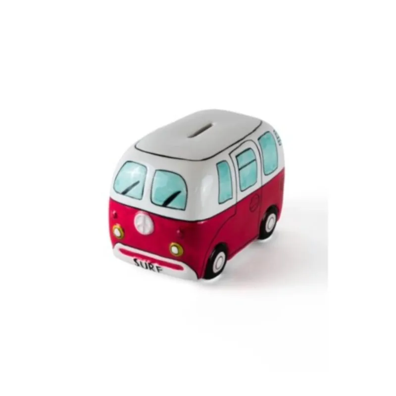 Abverkauf Devoted Surf Van Spardose Piggy Bank Red