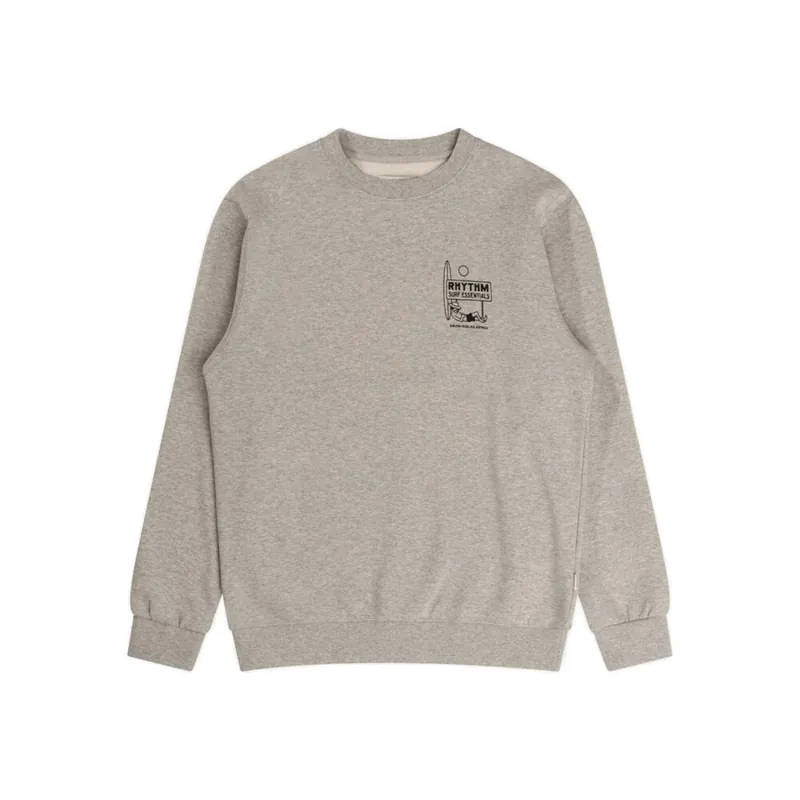 Rhythm Siesta Fleece Crew Grey Heather L Preisknaller