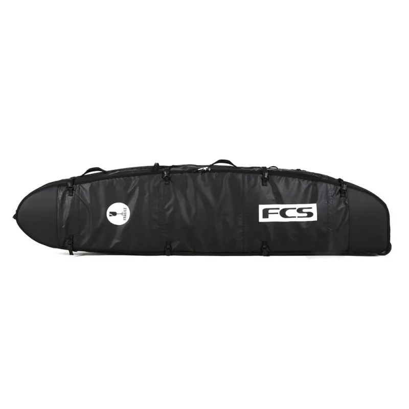 FCS Boardbag Travel 2 Wheelie Long Board 10'2" Black/Grey Neue Kollektion