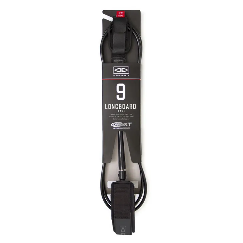 Ocean & Earth One XT Longboard Knee Leash 9'0" Black Neuheit