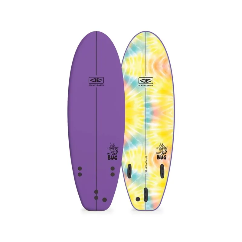 Ocean & Earth The Bug 5'6" Mini Softboard Purple Geprüft