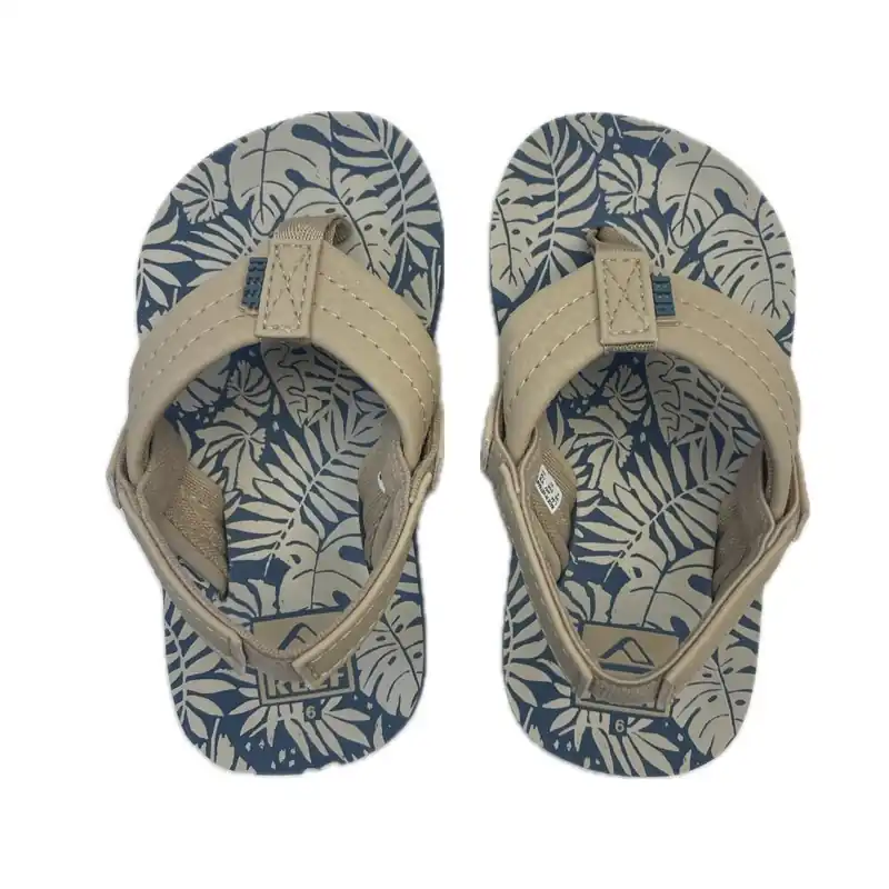 Neu reef Little AHI Kids Zehentrenner Blue / Tan Palm