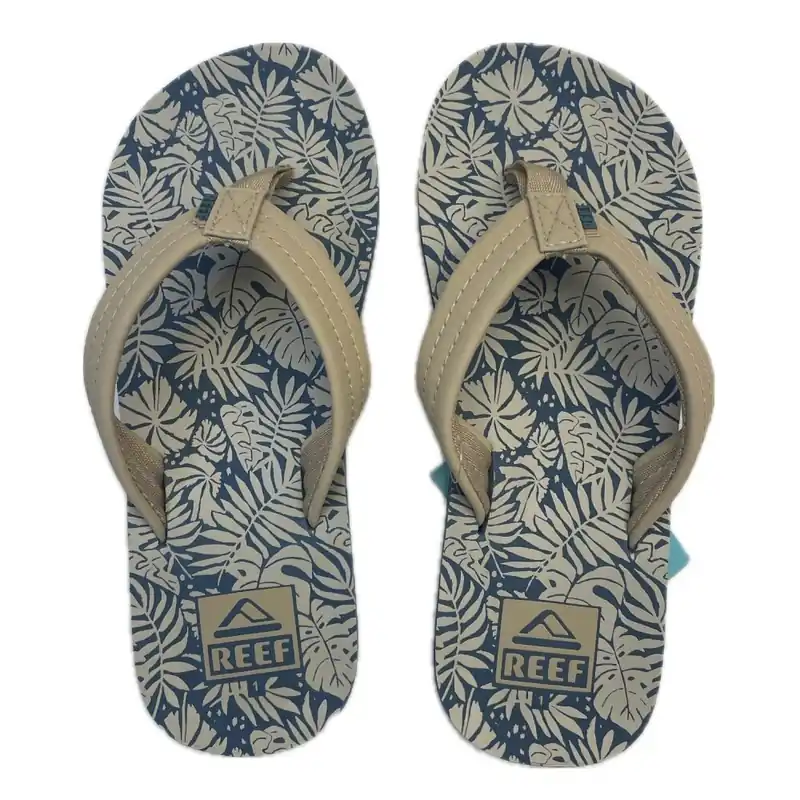 reef Kids AHI Zehentrenner Blue / Tan Palm US5 - EU 36 Jetzt Bestellen