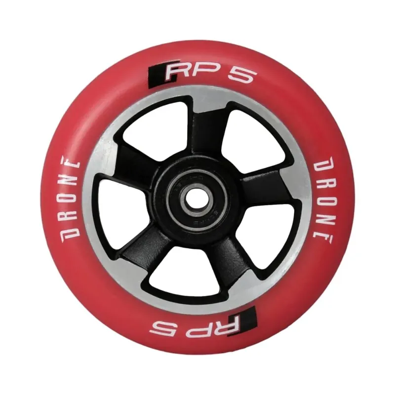 Angebot Drone RP5 Stunt Scooter Rolle Schwarz/Rot 110mm