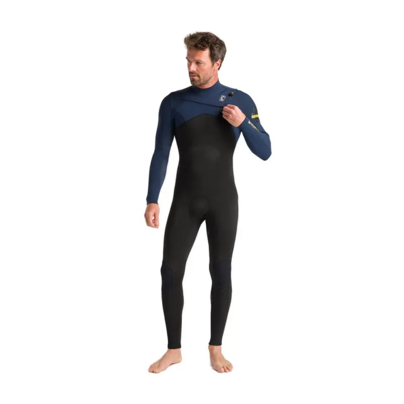 Beliebt C-Skins NuWave Session 4/3 Frontzip Neoprenanzug Black/Bluestone/Saffron LS