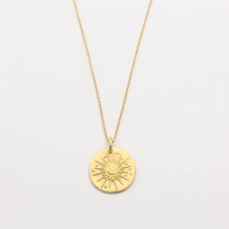 Schnäppchen Jewelberry Kette Amulette Sun and Moon vergoldet