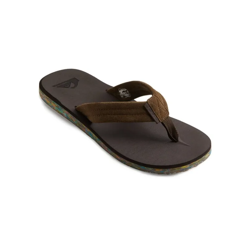 Must-Have Quiksilver Carver Suede Recycled Zehentrenner Brown 42