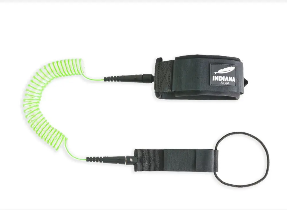 Billig Indiana Coil Leash SUP green