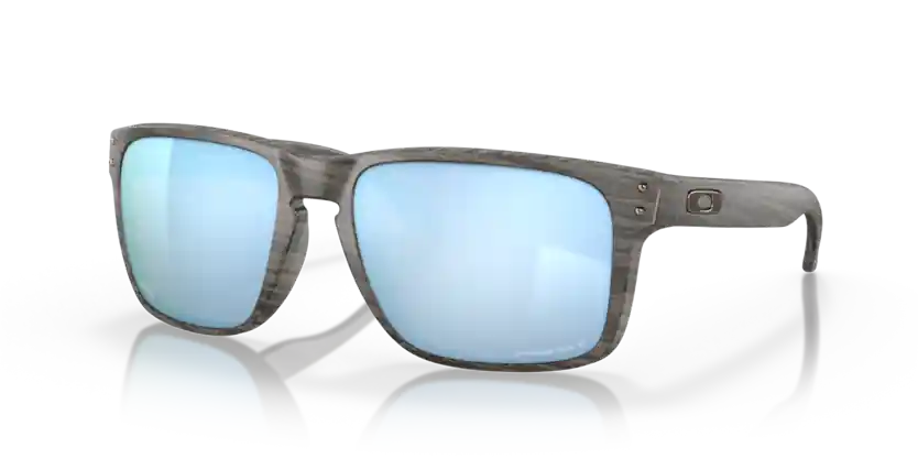 Neu Oakley Holbrook XL Sonnenbrille Woodgrain Prizm Deep Water Polarized