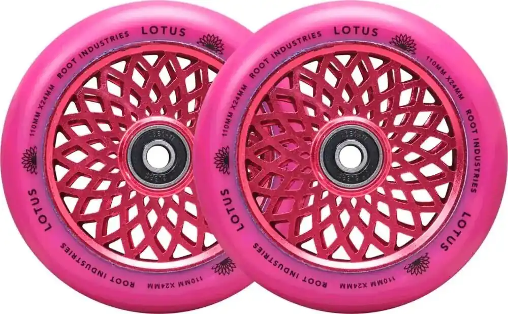 Garantierte Lieferung Root Lotus 110mm Scooter Rollen Rocket Pink/Pink