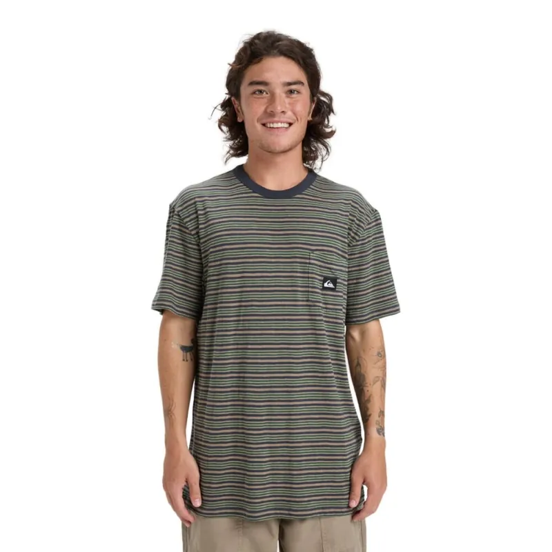 Quiksilver Onyx SS Striped tee Fallen Rock Onyx Neue Kollektion