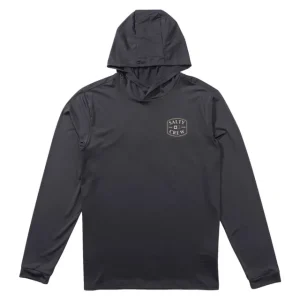 Geprüft Salty Crew Capitals Hooded Sunshirt Charcoal S