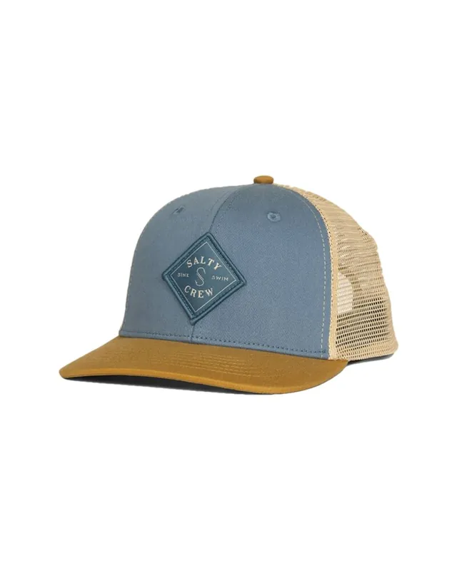 Neu Salty Crew Sealine Retro Trucker Cap Boys Pilot Blue