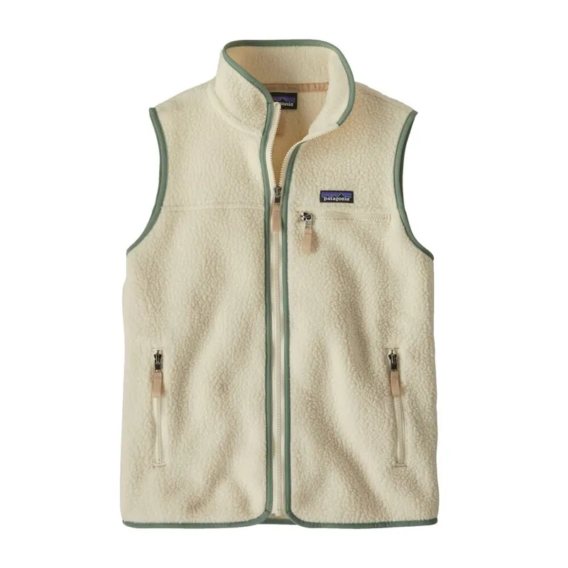 Patagonia W´s Retro Pile Vest Natural w/Ellwood Green M Aktuell