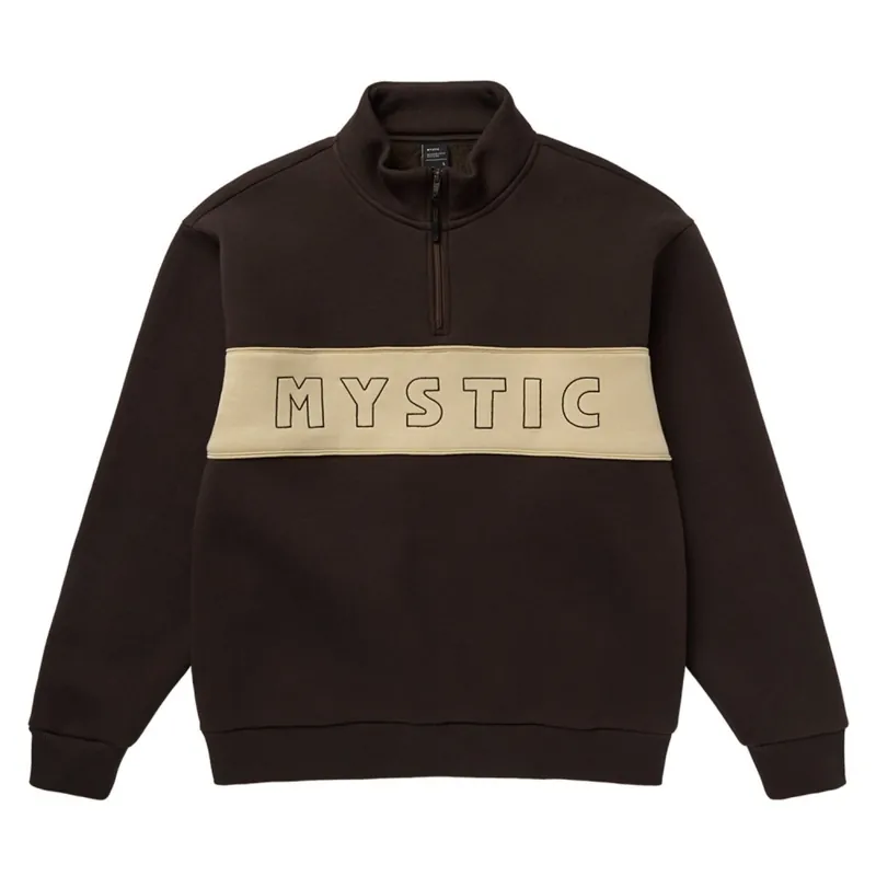 Geprüft Mystic Slate Half Zip Sweat Dark Brown M