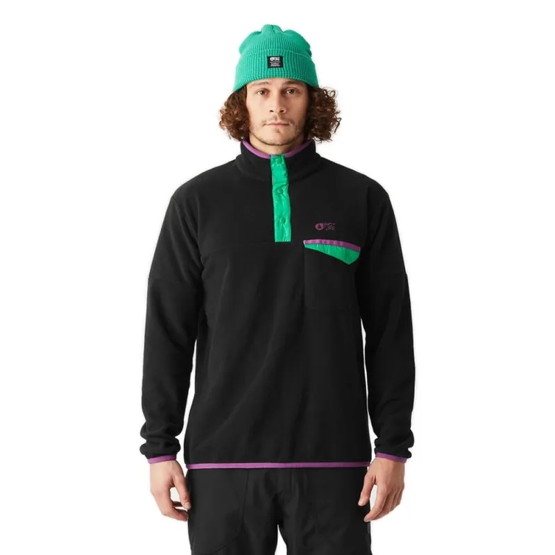 Picture Organic Clothing Arcca 1/4 Fleece Pullover Black M Neu