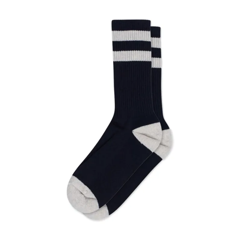 Klitmoller Striped Merino Socks Navy/ Pastel Grey Aktuell