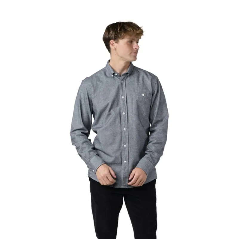 Solange Der Vorrat Reicht Klitmoller Collective Benjamin Lumber Shirt Hemd Grey Melange XL