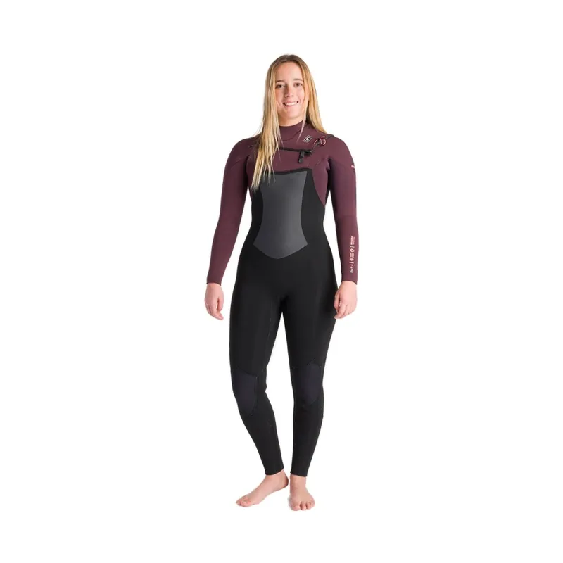 Preiswert C-Skins ReWired Nuwave 5/4 CZ Frauen Neoprenanzug Raven Black/Rust X/Coral M (US8 - UK10)