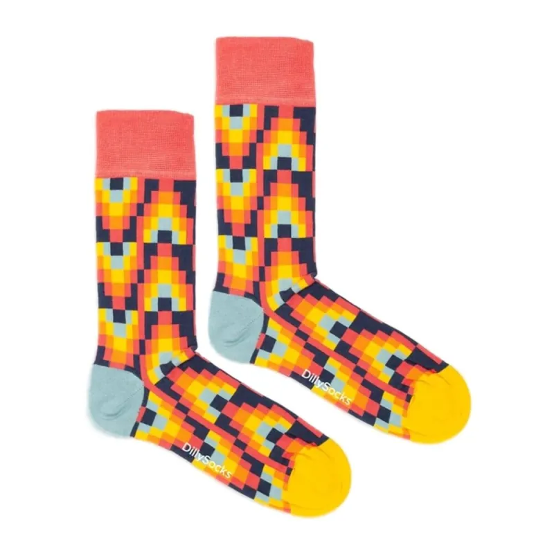 Schneller Versand DillySocks Fire Patterns 4 - 7.5 (36-40)