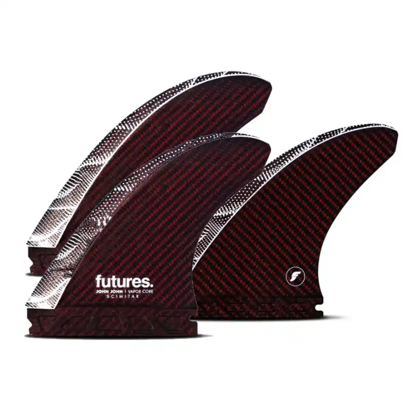 Zertifiziert FUTURES Thruster Fin Set JJF Scimitar Vapor Core L